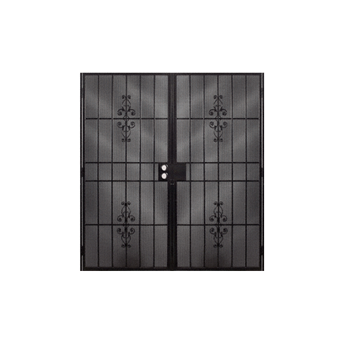 Belvedere Black 72" x 80" Double Security Door