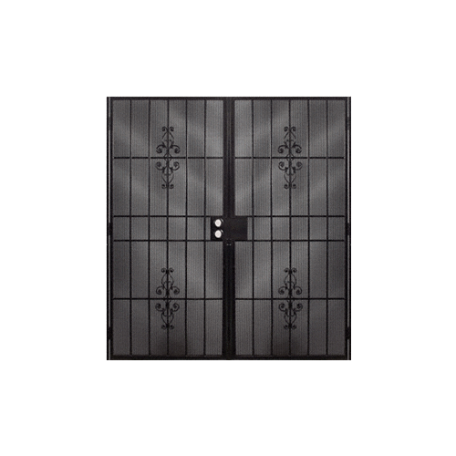 Belvedere Black 64" x 80" Double Security Door