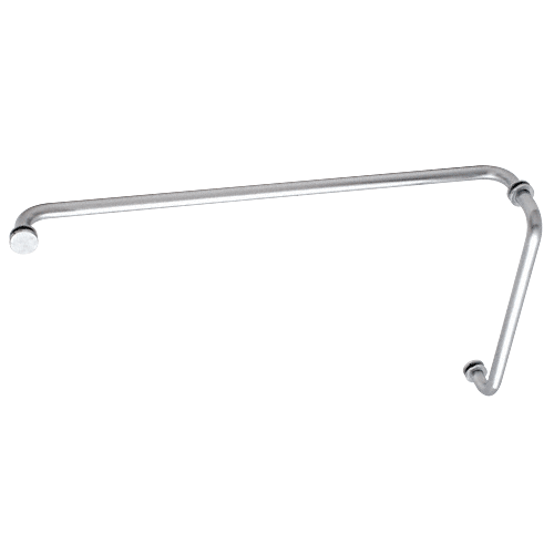 Brushed Satin Chrome 12" Pull Handle and 24" Towel Bar BM Series Combination With Metal Washers