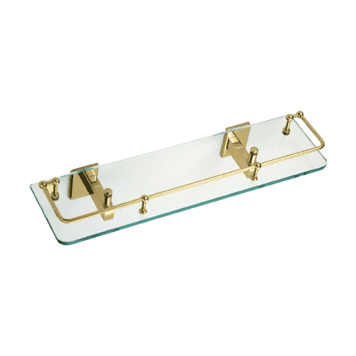 Brass Pinnacle Series 18" Glass Shelf