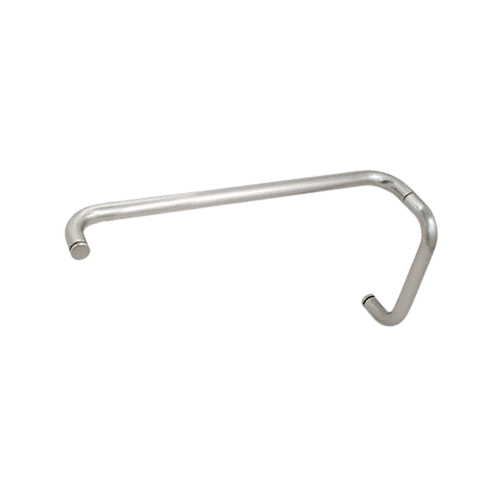 Satin Chrome 8" Pull Handle and 18" Towel Bar BM Series Combination Without Metal Washers
