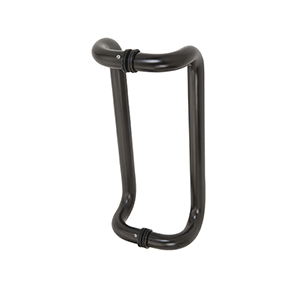 Dark Bronze 10" Glass Mounted Offset Pull Handle