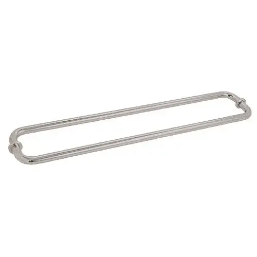 Satin Nickel 30" BM Series Back-to-Back Tubular Towel Bars With Metal Washers