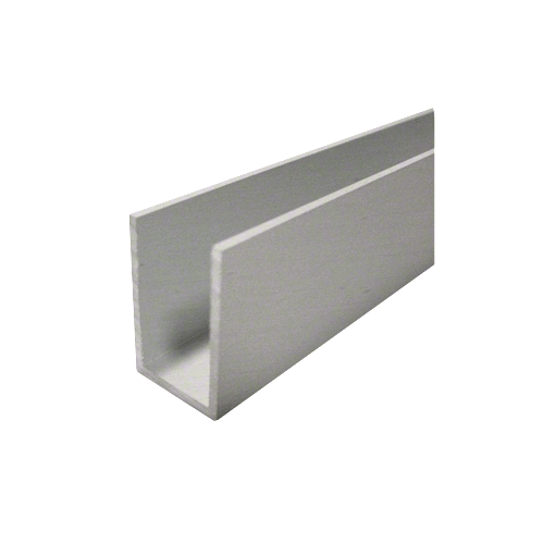 Aluminium U-Channel 30 x 20 mm, for 10 to 12 mm Glass, Chrome Plated