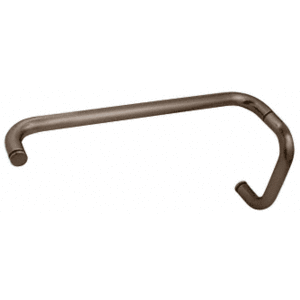 CRL BMNW6X120RB Oil Rubbed Bronze 6" Pull Handle and 12" Towel Bar BM Series Combination Without Metal Washers