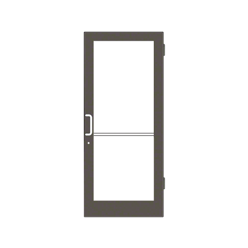 Bronze Black Anodized Custom Single Series 400 Medium Stile Butt Hinged Entrance Door for Overhead Concealed Door Closer