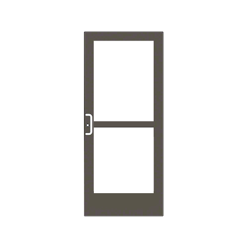 Bronze Black Anodized Custom Single Series 400 Medium Stile Geared Hinge Entrance Door With Panic for Overhead Concealed Door Closer