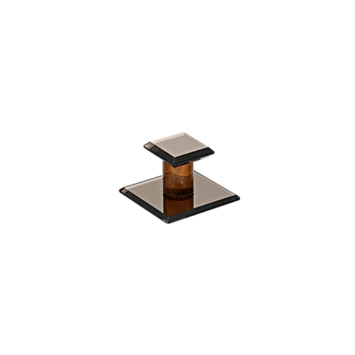 CRL SMPB4 Bronze Acrylic Stick-On Small Mirror Pull - 1-3/4" Square