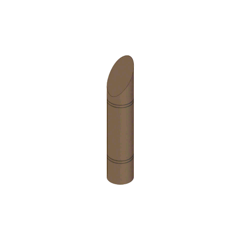 Bronze Bollard 9" Round with Angled Top and Double Line Accents