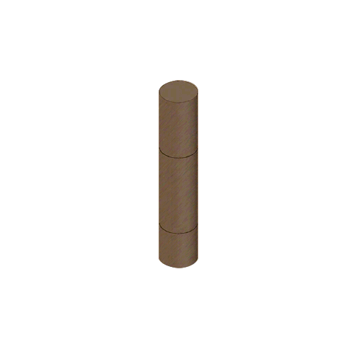 Brushed Bronze Bollard 9" Round with Flat Top and Single Line Accents