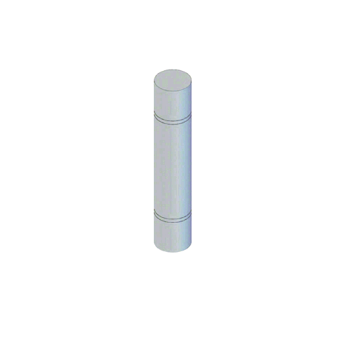 Stainless Steel Bollard 9" Round with Flat Top and Double Line Accents - Non-Directional