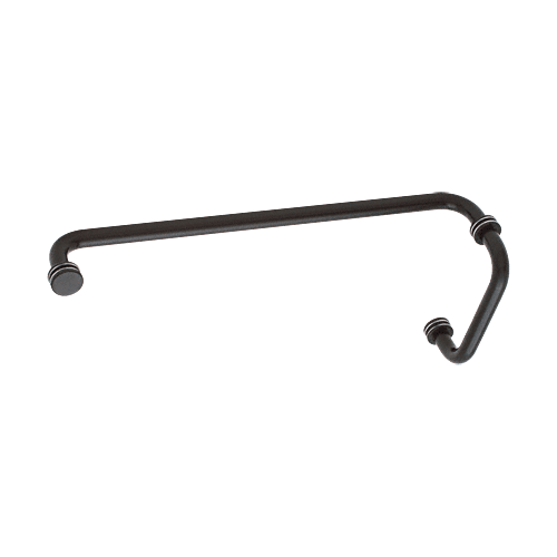 CRL BM6X18MBL Matte Black 6" Pull Handle and 18" Towel Bar BM Series Combination With Metal Washers