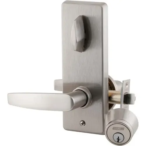 S200 Series Interconnected Entry Single Locking Jupiter Lever C Keyway with 16-481 Latch 10-109 Strike Satin Nickel Finish