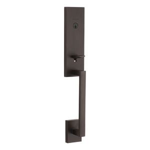 Kwikset 818VNHLIP-11PS Single Cylinder Vancouver Exterior Handleset with SmartKey with RCAL Latch and RCS Strike Venetian Bronze Finish