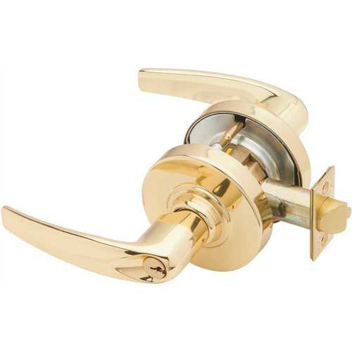 ND Series Bright Brass Entrance/Office Function Door Lever