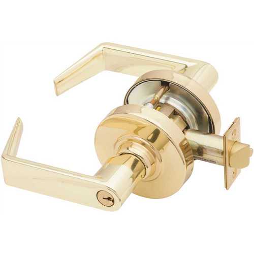 ND Series Bright Brass Entrance/Office Function Door Lever