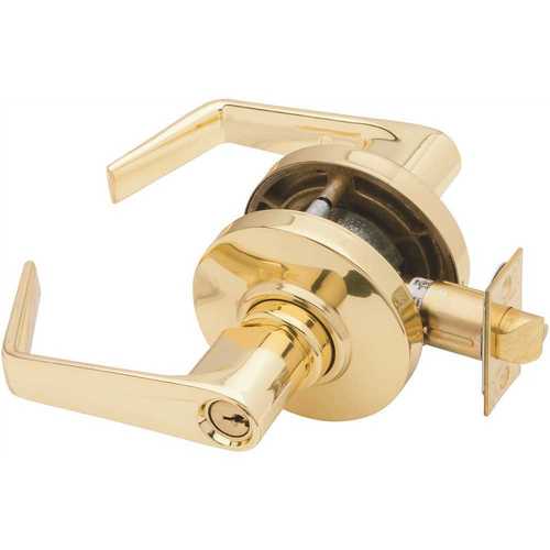 AL Series Bright Brass Classroom Function Door Lever