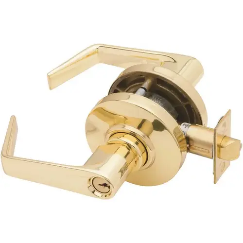 AL Series Bright Brass Storeroom Function Door Lever