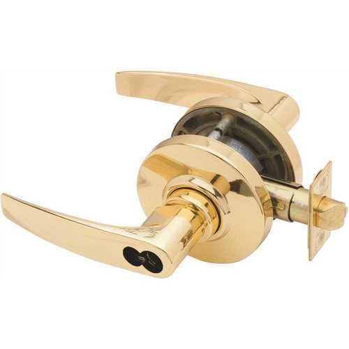 AL Series Classroom Small Format Less Core Jupiter Lock with 11096 Latch 10025 Strike Bright Brass Finish