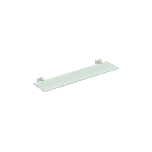 22" Width 55D Series Wall Mounted Glass Shelf Polished Nickel