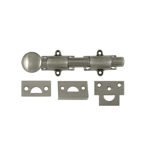 6" Length Heavy Duty Extra Security Surface Bolt Antique Nickel