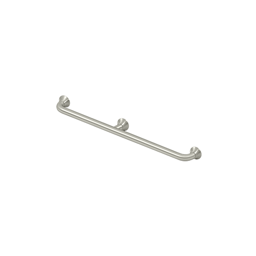 36" Center To Center 88 Series Straight Grab Bar With Center Post Satin Nickel