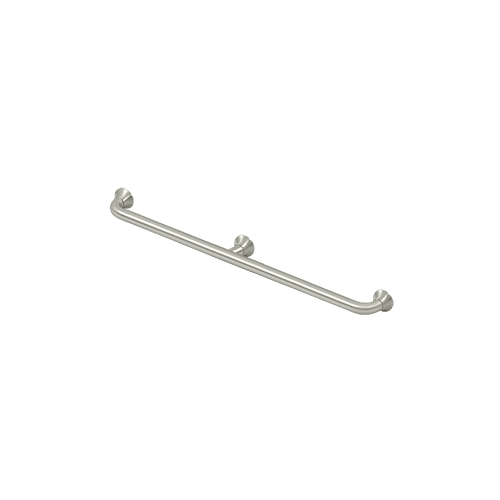 42" Center To Center 88 Series Straight Grab Bar With Center Post Satin Nickel