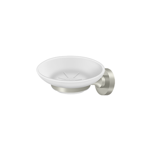 Deltana BBN2012-15 Nobe Series Frosted Glass Soap Dish Satin Nickel