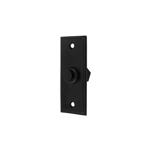 Deltana BBS333U19 3-1/4" Height X 1-1/4" Width Contemporary Rectangular Bell Button Paint Black