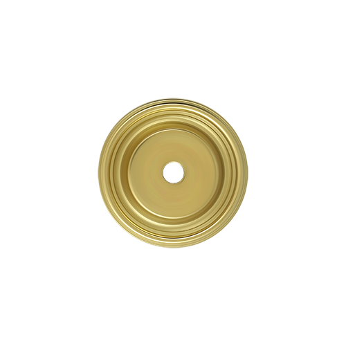 1-1/2" Diameter Round Backplate For Cabinet Knobs Polished Brass