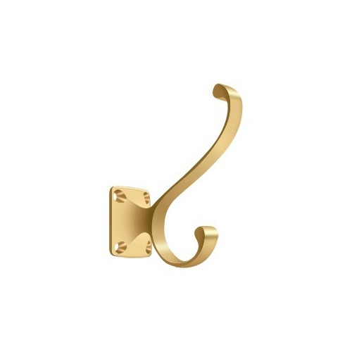 Deltana CAHH35CR003 3-3/8" Height Heavy Duty Coat And Hat Hook Lifetime Polished Brass