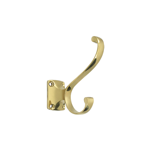 Deltana CAHH35U3 3-3/8" Height Heavy Duty Coat And Hat Hook Polished Brass