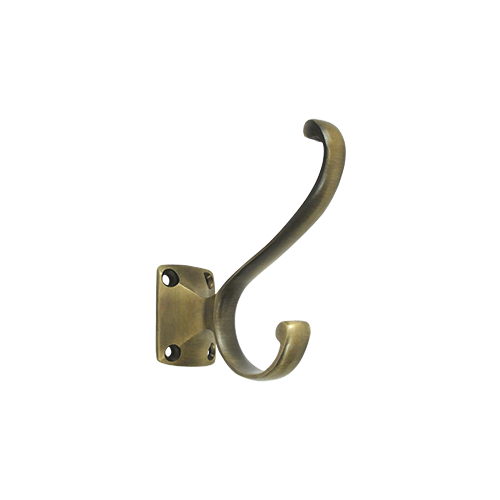 Deltana CAHH35U5 3-3/8" Height Heavy Duty Coat And Hat Hook Antique Brass