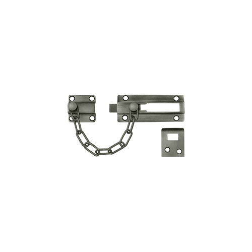 Door Guard; Chain / Doorbolt; Antique Nickel Finish