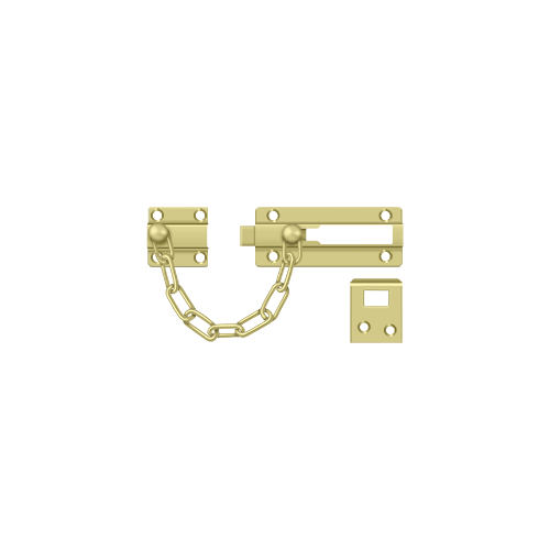 7" Chain Length Door Guard Chain Doorbolt Polished Brass