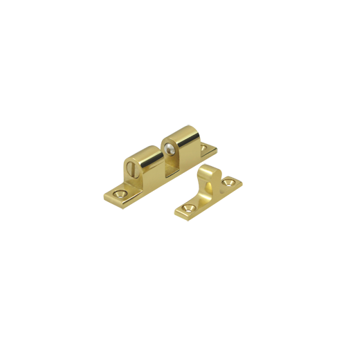 2-1/4" Base Length Accessory Double Ball Tension Catch Polished Brass