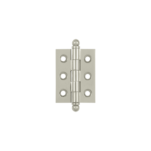 2" Height X 1-1/2" Width Full Inset Cabinet Butt Hinge With Ball Tip Polished Nickel