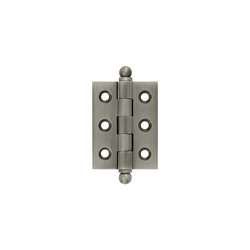 Deltana CH2015U15A 2" Height X 1-1/2" Width Full Inset Cabinet Butt Hinge With Ball Tip Antique Nickel