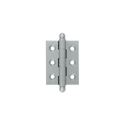 2" Height X 1-1/2" Width Full Inset Cabinet Butt Hinge With Ball Tip Satin Chrome