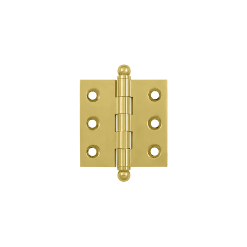 2" Height X 2" Width Full Inset Cabinet Butt Hinge With Ball Tip Lifetime Polished Brass