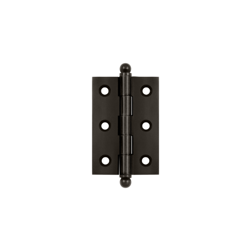 Deltana CH2517U10B 2-1/2" Height X 1-11/16" Width Full Inset Cabinet Butt Hinge With Ball Tip Oil Rubbed Bronze Pair