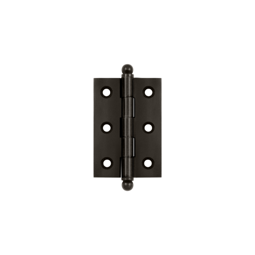 2-1/2" Height X 1-11/16" Width Full Inset Cabinet Butt Hinge With Ball Tip Oil Rubbed Bronze Pair