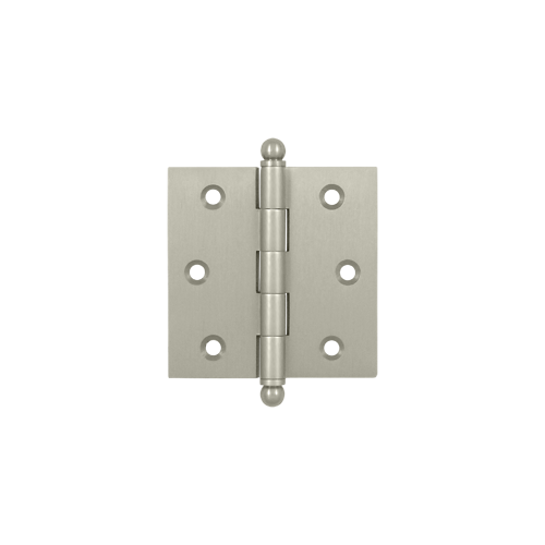 2-1/2" Height X 2-1/2" Width Full Inset Cabinet Butt Hinge With Ball Tip Satin Nickel