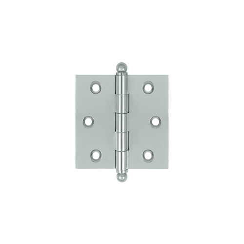2-1/2" x 2-1/2" Hinge; with Ball Tips; Bright Chrome Finish