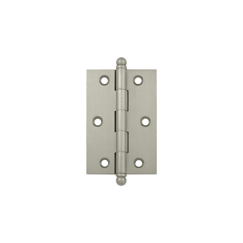 3" Height X 2" Width Full Inset Cabinet Butt Hinge With Ball Tip Satin Nickel Pair