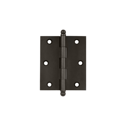 3" Height X 2-1/2" Width Full Inset Cabinet Butt Hinge With Ball Tip Oil Rubbed Bronze