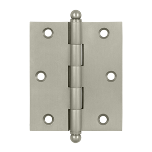 Width Full Inset Cabinet Butt Hinge With Ball Tip Satin Nickel