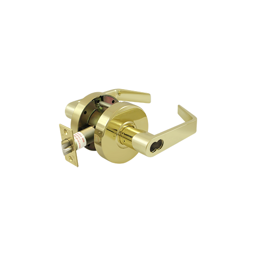 Clarendon Pro Series Grade 2 Commercial Straight Leverset Entry Without CYL Polished Brass