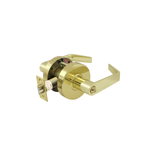 Deltana CL500EVC-3 Clarendon Pro Series Grade 2 Commercial Straight Leverset Entry W/CYL Polished Brass
