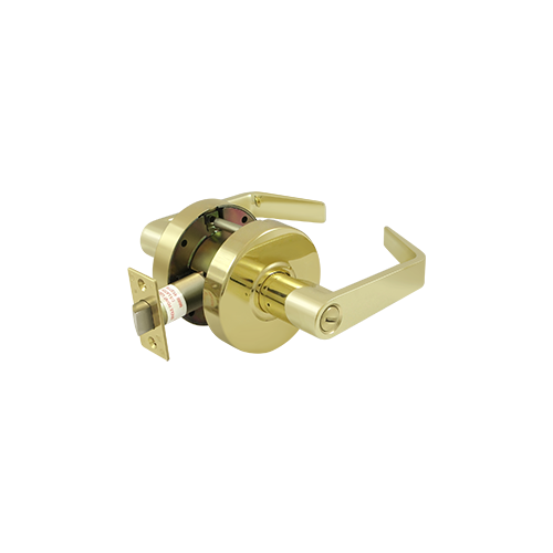 Clarendon Pro Series Grade 2 Commercial Straight Leverset Privacy Polished Brass